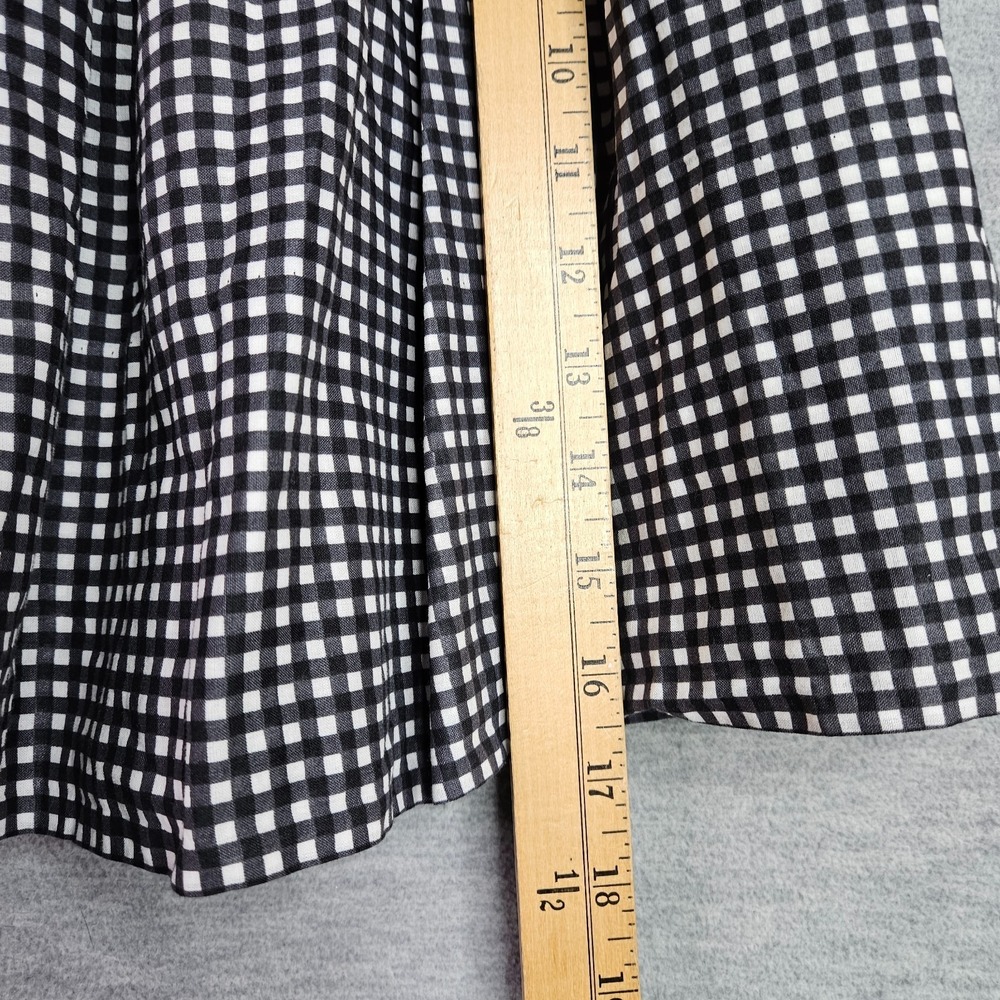 Madewell Women Gingham Mini Skirt Size 4 Black White Checkered - Picture 4 of 6